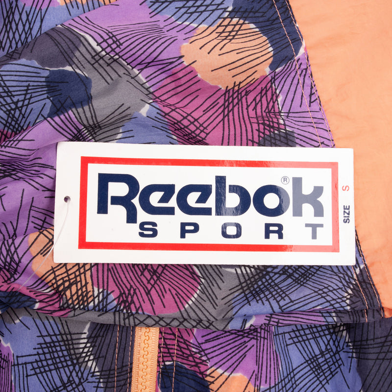 Vintage Reebok Purple Windbreaker Jacket 1990S Size Small Deadstock