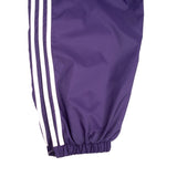 VINTAGE ADIDAS THREE STRIPES PURPLE NYLON TRACK PANTS 1990S SIZE LARGE