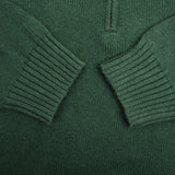 Polo Ralph Lauren Green Knit Quarter 1/4 Zip Sweater Size Medium