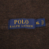 Polo Ralph Lauren Brown Quarter 1/4 Zip Sweater Size XL