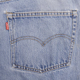 Beautiful Indigo Levis 501 Jeans with Redline 1970S Made in USA. Amazing Wash with a light blue wash, a nice contrast of light and medium blue.  Size On Tag 40X30 Actual Size 38X27  Back Button #6