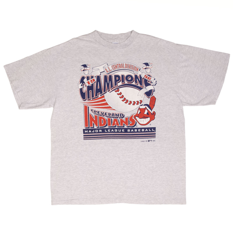 Vintage Mlb Cleveland Indians Central Division Champions 1996 Tee Shirt Size XL