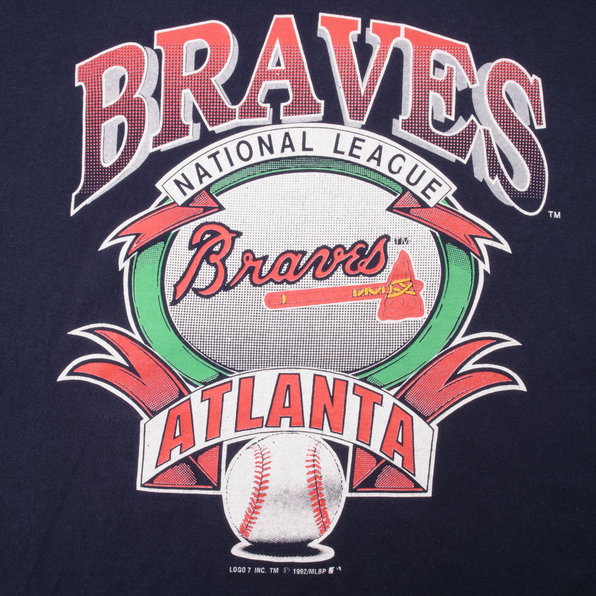 Atlanta Braves National League Champions 1992 T-shirt Extra Large XL USA  Made
