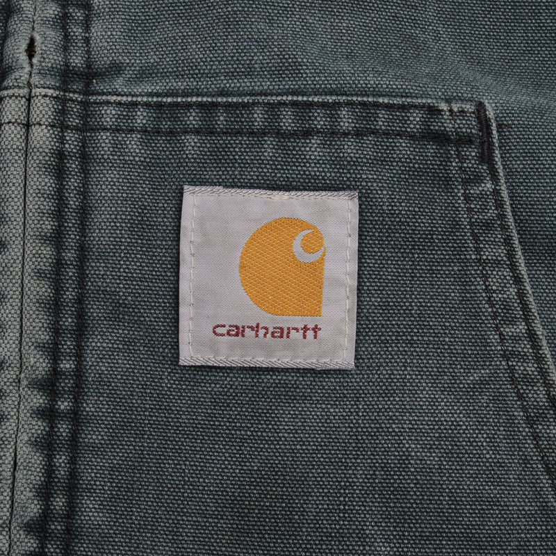 Vintage Carhartt Black Faded Active Jacket With Hood Size Medium