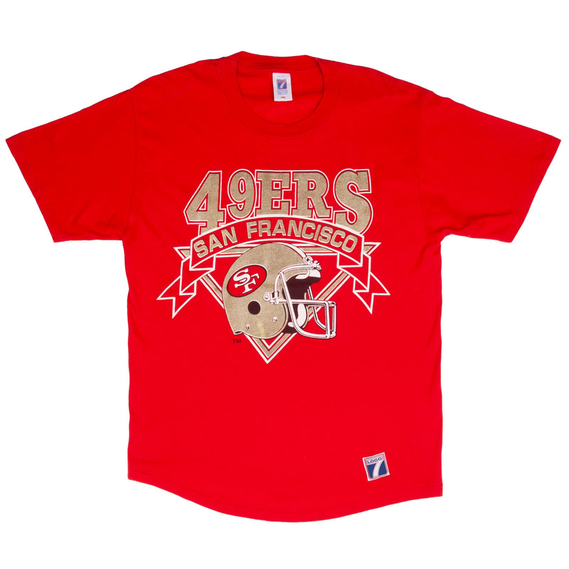 Vintage Nfl San Francisco 49Ers Early 1990S Tee Shirt Size Large Made In USA With Single Stitch Sleeves