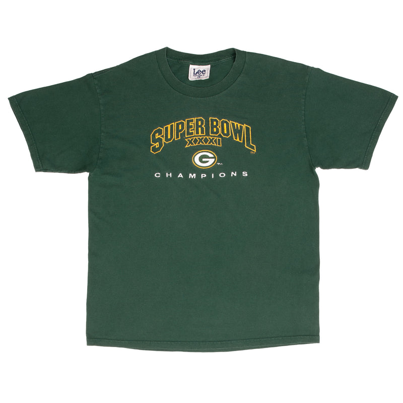 Vintage Nfl Green Bay Packers Super Bowl Champions XXXI 1997 Tee Shirt Size Large Made In USA