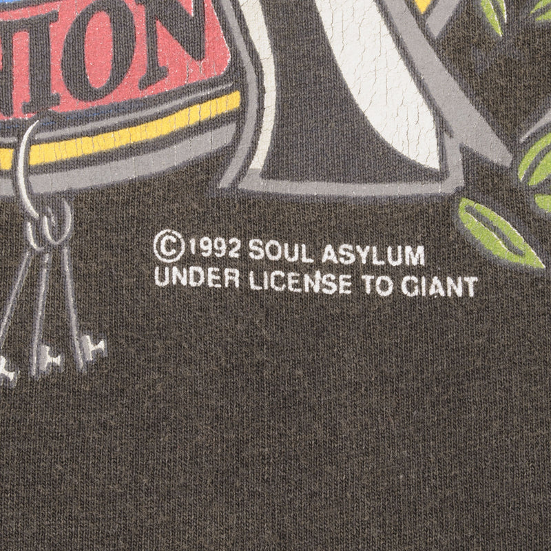 Vintage Soul Asylum Grave Dancers Union 1992 Giant Tee Shirt Large Made In USA With Single Stitch Sleeves