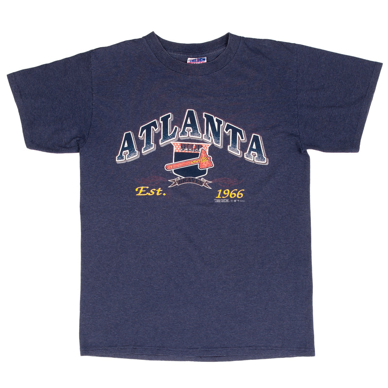 Vintage Mlb Atlanta Braves 1992 Tee Shirt Medium Made In Usa With Single Stitch Sleeves