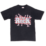 Vintage Wwe Wwf The Rock Tee Shirt 1996 Size Small Made In USA With Single Stitch Sleeves