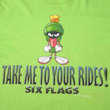 VINTAGE SIX FLAGS LOONEY TUNES MARVIN THE MARTIAN TEE SHIRT 1997 MEDIUM MADE USA