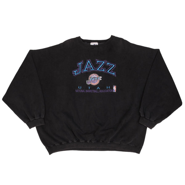 SUDADERA VINTAGE DE LA NBA CON BORDADO DE LOS UTAH JAZZ, AÑOS 90, TALLA 4XL, FABRICADA EN EE. UU.