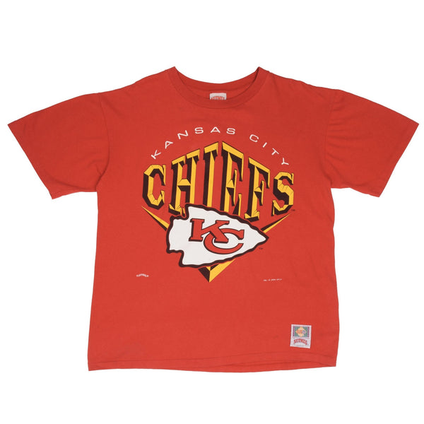 Vintage NFL Kansas City Chiefs 1994 Tee Shirt Size XL Made In USA With Single Stitch Sleeves