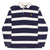 Vintage Ralph Lauren Blue & White Striped Rugby Polo Shirt 1990S Size XL