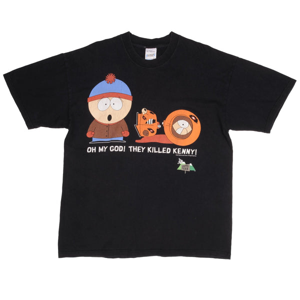 Vintage South Park Tee Shirt 1998 Size XL Stan Marsh and Kenneth "Kenny" McCormick : " Oh My God! They Killed Kenny !".