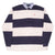 Vintage Ralph Lauren Blue & White Striped Rugby Polo Shirt 1990S Size XL