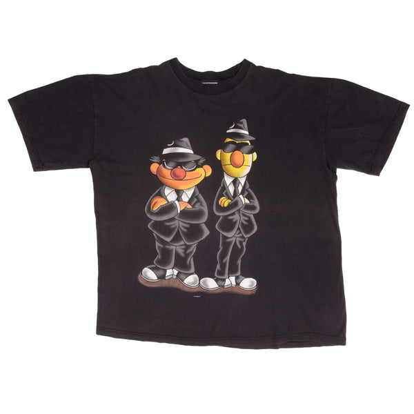 CAMISETA VINTAGE DE BARRIO SÉSAMO, AGENTES SECRETOS DE BERT Y ERNIE, AÑOS 90, TALLA 2XL