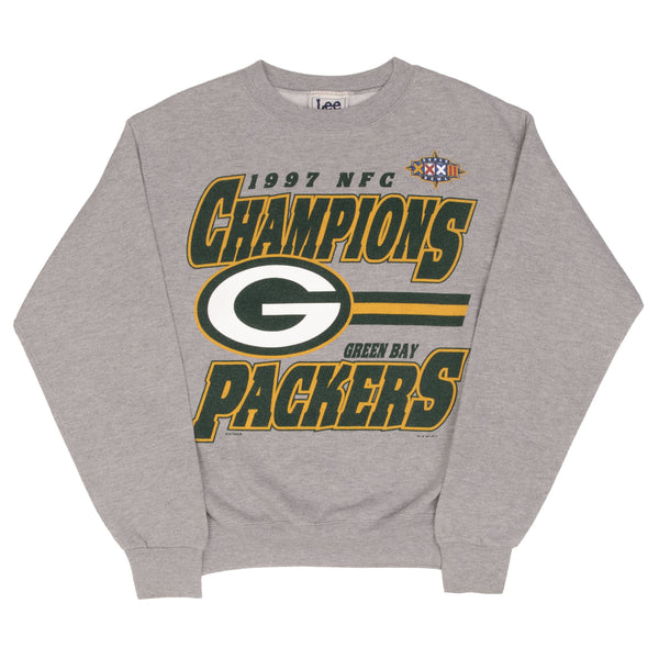 Vintage Nfl Green Bay Packers Nfc Champions 1997 Sweatshirt Size Large Youth (14/16) Made In USA