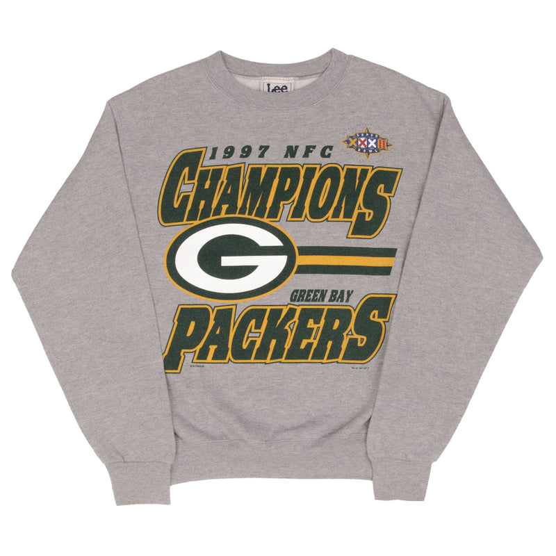 Vintage Nfl Green Bay Packers Nfc Champions 1997 Sweatshirt Size Large Youth (14/16) Made In USA