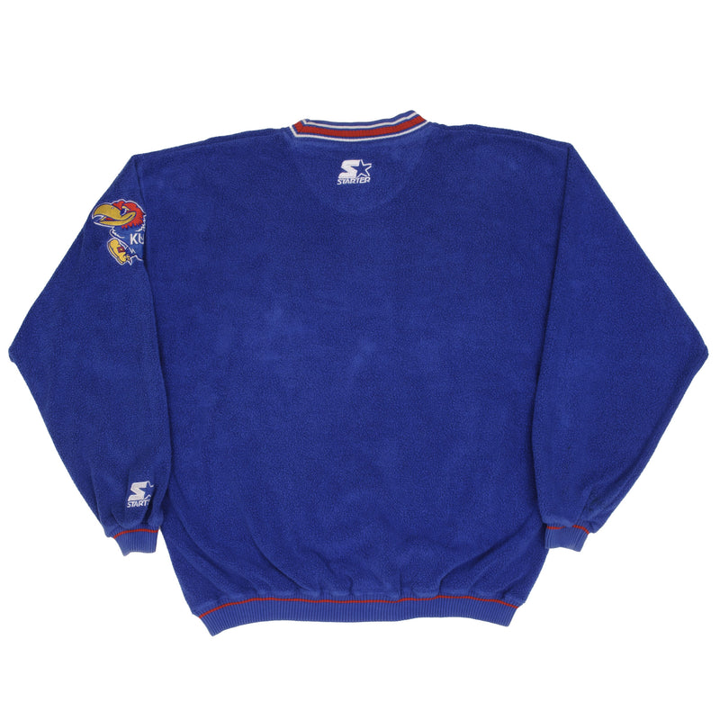 Vintage NCAA University Of Kansas Jayhawk Starter Sweatshirt 1990S Size Large