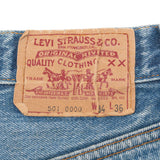 Vintage Levis 501 Indigo Jeans 1980S Size 31X29 Made In Usa With A Medium Wash With Some Light Whiskers

Size on Tag is 34X36 Actual Size Is 31X31

Back button #515