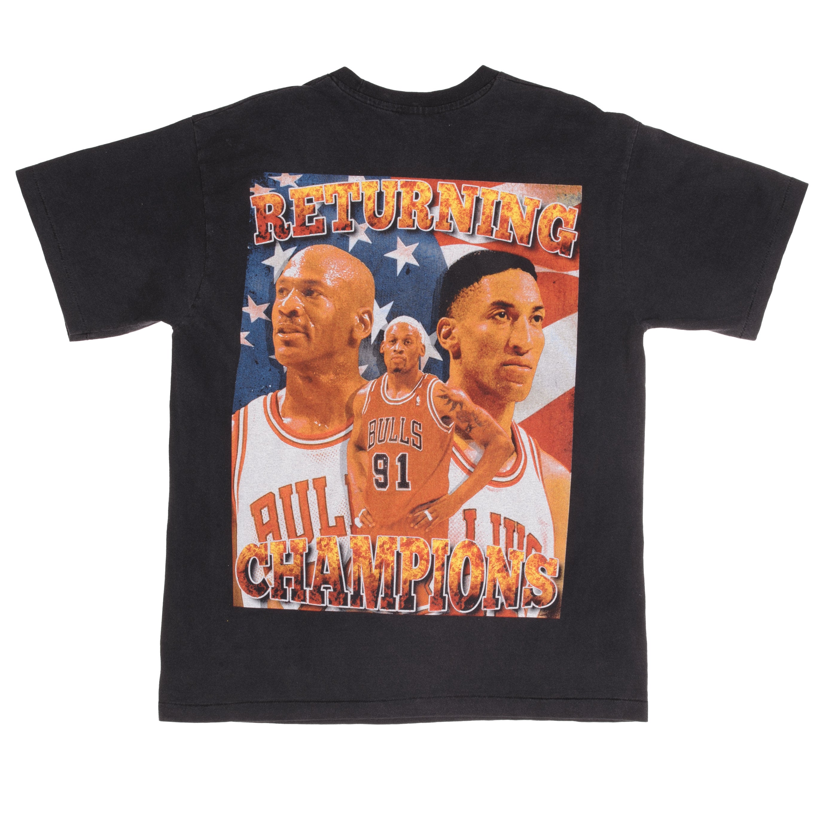 Sports / College Bootleg Tee Shirt NBA Chicago Bulls Champions 1997 Size XL Single Stitch