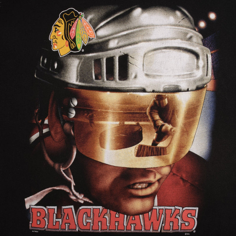 Vintage Nhl Chicago Blackhawks Tee Shirt 1990S Size 2XL