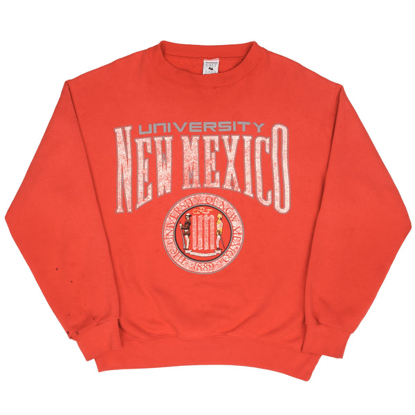 SUDADERA VINTAGE DE LA UNIVERSIDAD DE NUEVO MÉXICO, PRINCIPIOS DE LA DÉCADA DE 1990, TALLA GRANDE, FABRICADA EN EE. UU.