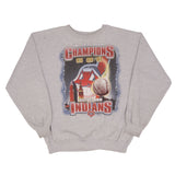 Vintage MLB Cleveland Indians Central Division Champions 1997 Grey Sweatshirt Size Large