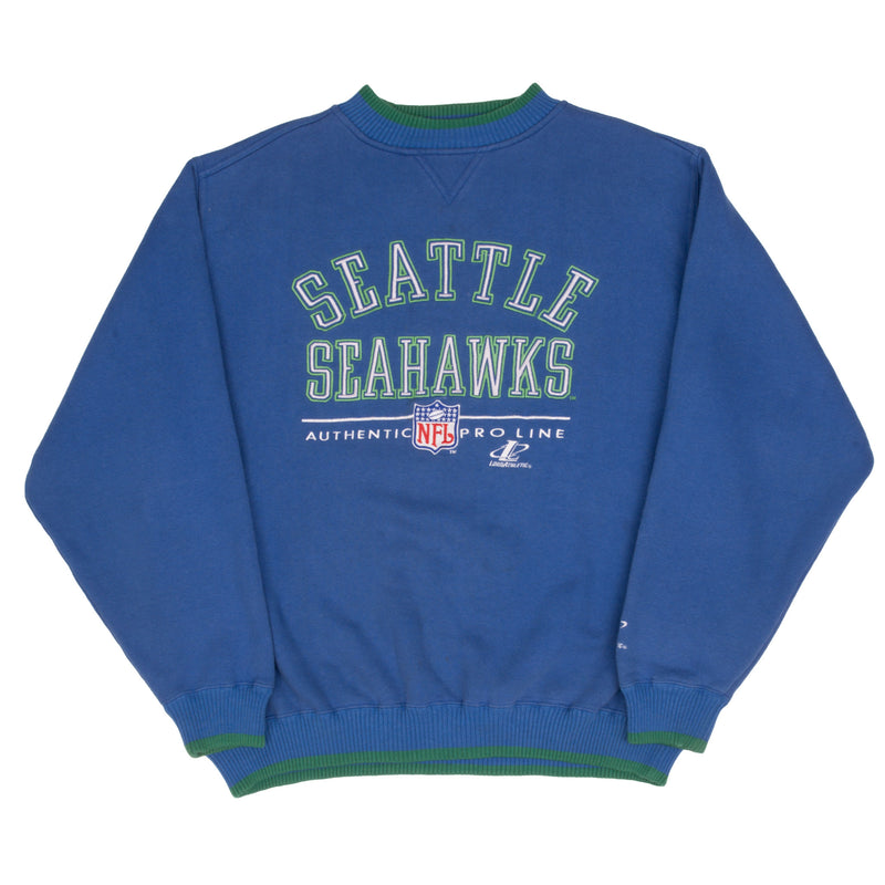 Vintage NFL Seattle Seahawks Embroidered Sweatshirt 1990S Size XL Made In USA