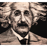 Vintage All Over Print Albert Einstein Imagination is more important than knowledge 1990S Tee Shirt Size XL Made In USA