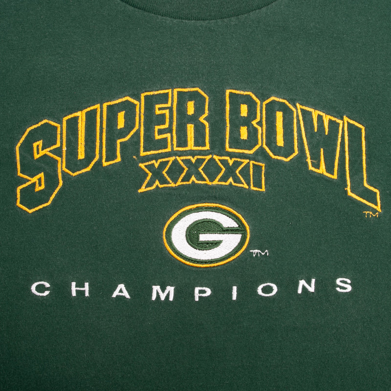 Vintage Nfl Green Bay Packers Super Bowl Champions XXXI 1997 Tee Shirt Size Large Made In USA