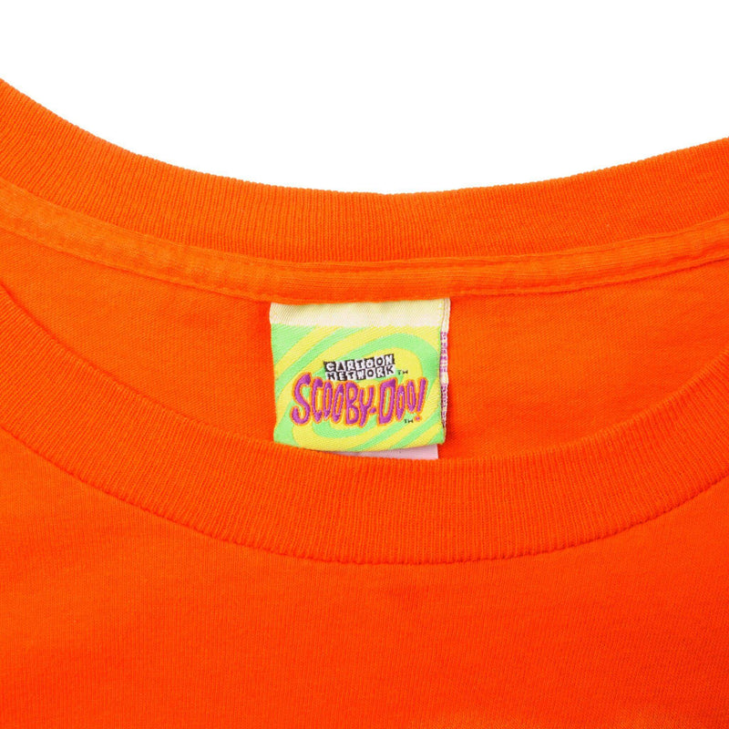 Vintage Orange Happy Halloween Boo! Scooby-Doo  Tee Shirt 2000 Size Large