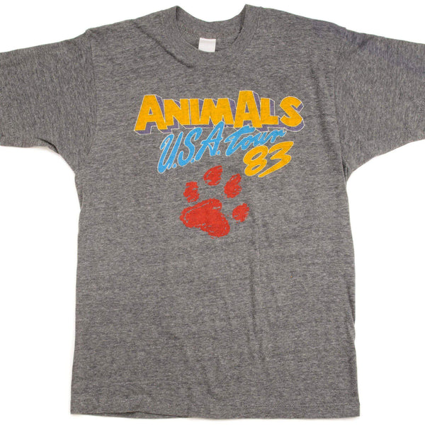 CAMISETA ANIMALES VINTAGE GIRA POR EE. UU. 1983 TALLA PEQUEÑA