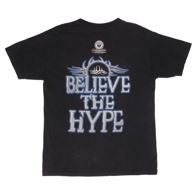 Vintage WWE WWF Wrestling Bill Goldberg Believe In The Hype Wrestlemania Tee Shirt 2002 Size Medium