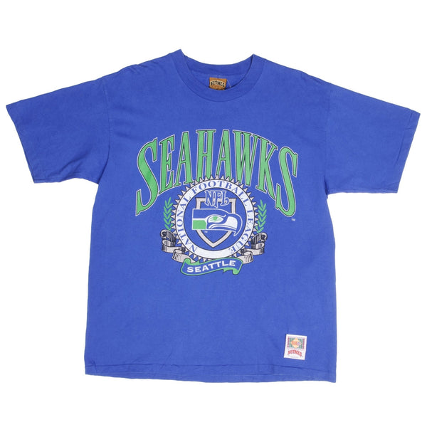 Vintage NFL Seattle Seahawks Tee Shirt 1990S Size Large Made In USA