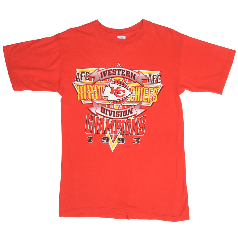 VINTAGE NFL KANSAS CITY CHIEFS CHAMPIONS 1993 TEE SHIRT SIZE MEDIUM