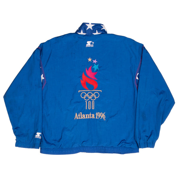 Vintage Atlanta Olympic Games 1996 Team Usa Starter Windbreaker Jacket Size Large