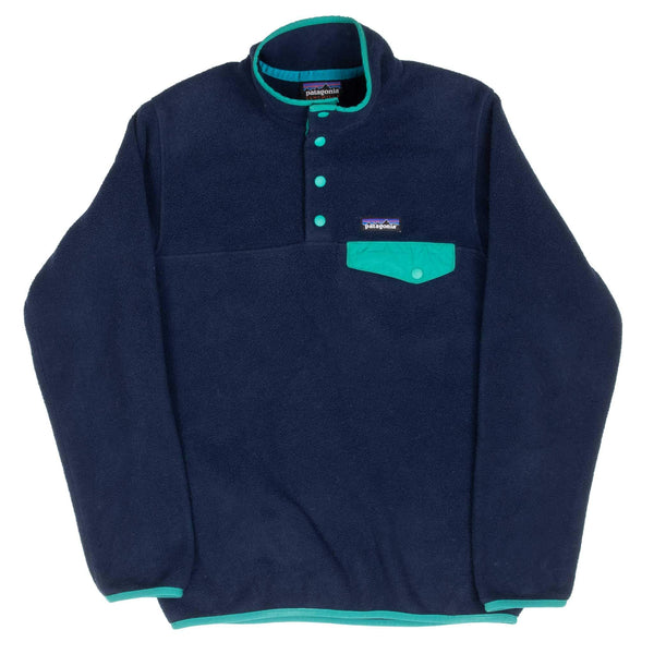 Vintage Patagonia Blue Synchilla Snap T Fleece Pullover Jacket 2000S Size XS