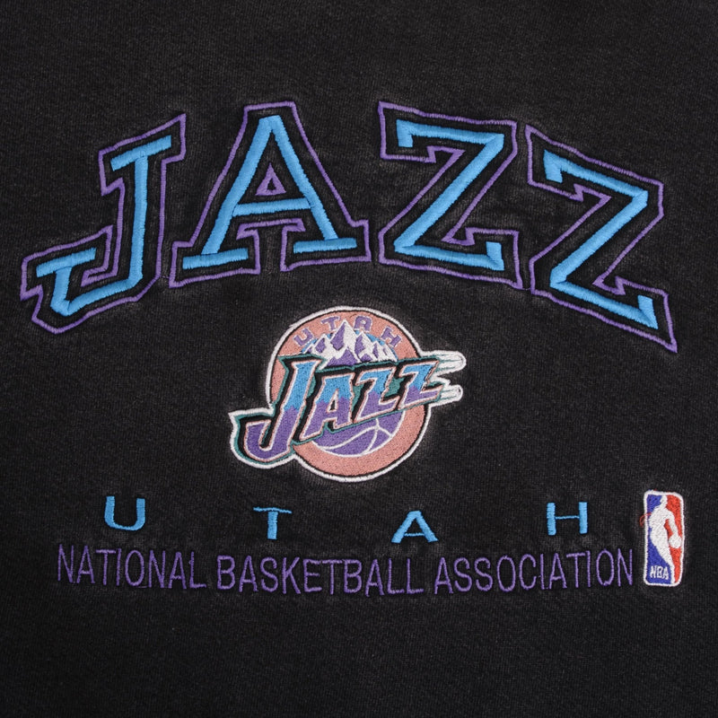 復古 NBA 猶他爵士隊刺繡衛衣 1990 年代尺寸 4XL 美國製造