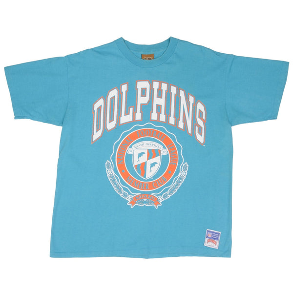 Vintage NFL Miami Dolphins 1990S Tee Shirt Size Large Made In USA With Single Stitch Sleeves