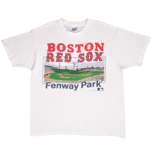 Vintage Mlb Boston Red Sox Fenway Park 1991 Tee Shirt Size XL Made In Usa With Single Stitch Sleeves