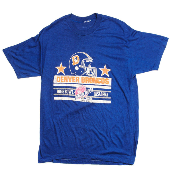 CAMISETA VINTAGE DE LA NFL DE LOS DENVER BRONCOS DE 1987, TALLA MEDIANA