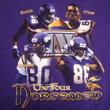 Vintage NFL Minnesota Vikings Four Norsmen Carter, Smith, Moss, Reed Sweatshirt 1990S Size XL Made In USA