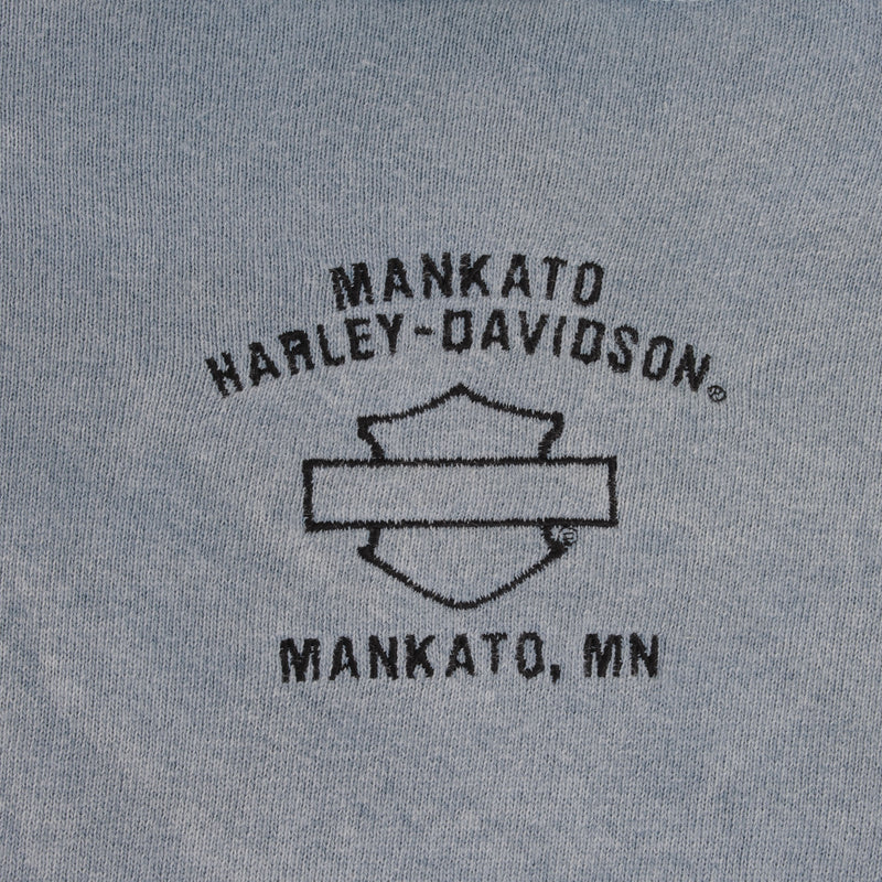 Vintage Harley Davidson Mankato, MN Embroidered 1990S Tie Dye Sweatshirt Size Medium Made In Usa