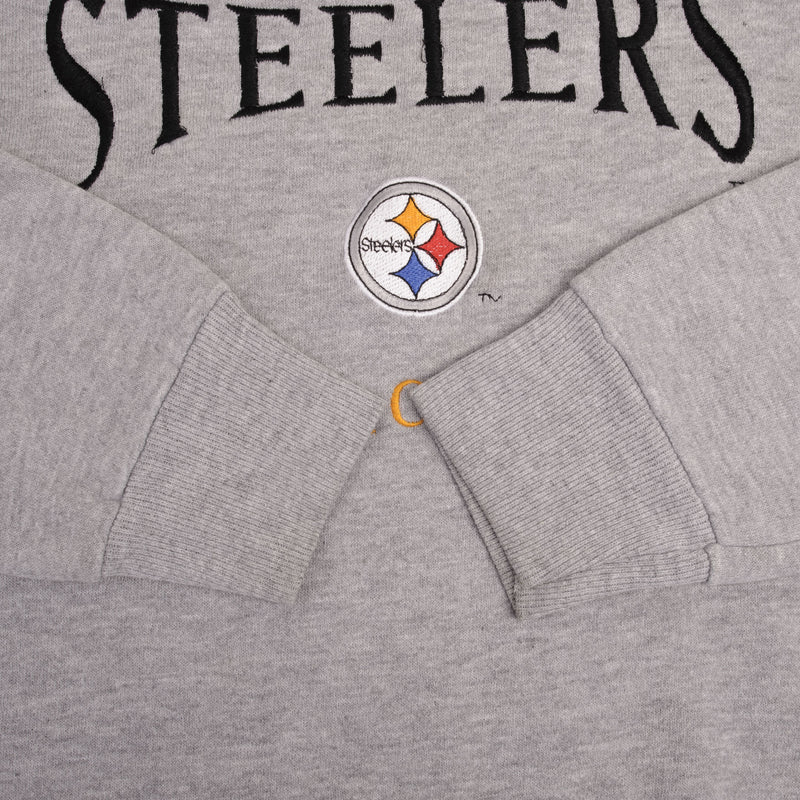 Vintage NFL Pittsburgh Steelers AFC Champions 1995 Embroidered Sweatshirt Large Made In USA