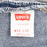 Vintage Levis 501 Indigo Dark Wash Jeans 1980S Size 40X28 Made In Usa

Size On Tag 40X32 Actual Size 40X28 (Unstitched hem)

Back Button #520