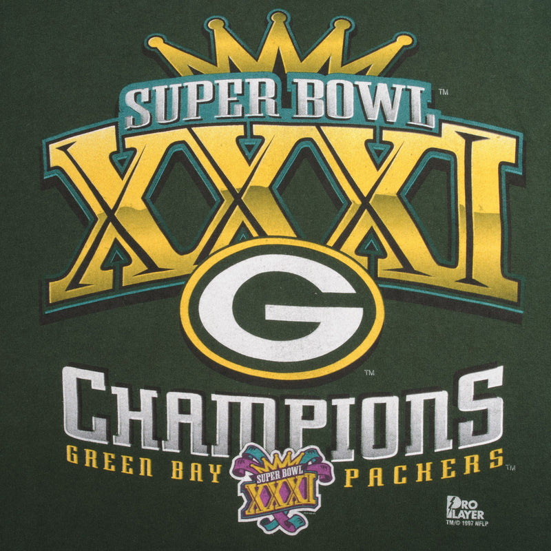 Vintage NFL Green Bay Packers Super Bowl Champions 1997 Tee Shirt Size Large Made In USA