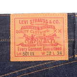 Beautiful Indigo LVC Levis 501XX Jeans With Single Stitch, Hidden Rivet and Selvedge Made in USA with Dark Blue Wash. 2000s

Size 32X34 (same actual Size)

Back Button: #4420