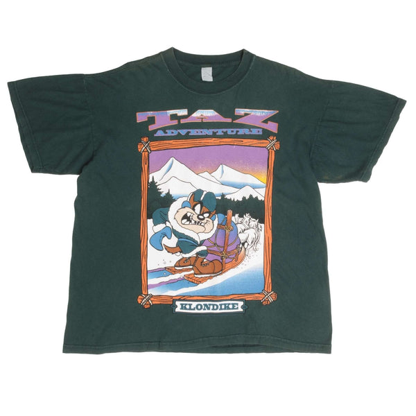 Vintage Warner Bros Looney Tunes Taz Adventure Klondike Tee Shirt 1990 Size XL 