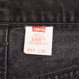 Vintage Levis 550 Relaxed Fit Black Jeans 1980S Size W34 L35 Made In Usa

Size On Tag 34X36 Actual Size 34X35

Back Button #532